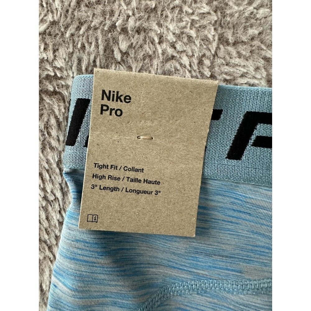Nike Women's Pro 3" Space Dye Dri-Fit Compression Shorts HJ6348-464 - Picture 9 of 14